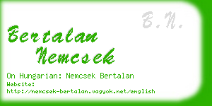 bertalan nemcsek business card